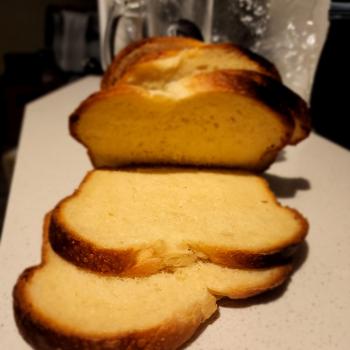 Rocky Galahad Sourdough Brioche Bread loaf first slice
