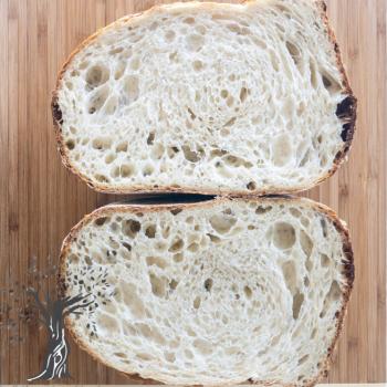 The Beast Sourdough Bread first slice