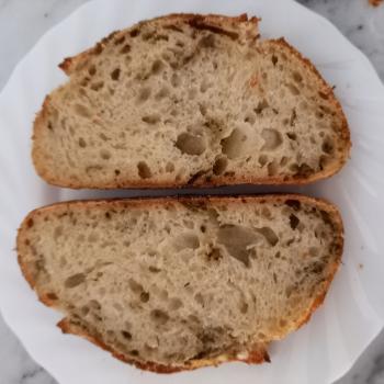V9 Oregano Bread second slice