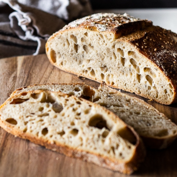 Whole Wheat Sourdough Bread second slice